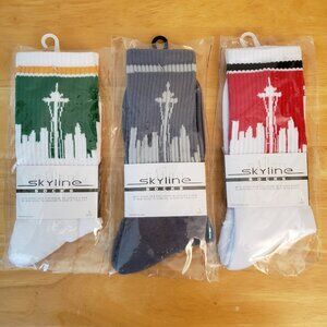Skyline Socks Seattle Space Needle Socks 3 Pairs